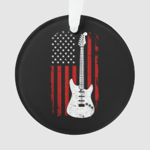 Adorno Guitarra reproductor de música de la bandera estad