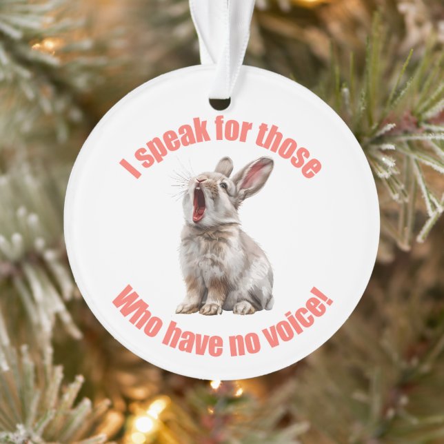 Adorno Hablo por los que no tienen conejo de voz (Árbol)