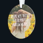 Adorno Hacer que su propio personalizado sea personalizad<br><div class="desc">Haz que tu propio personalizado haga un único adorno de colgar personalizado de Ricaso - agrega tu propia foto y texto</div>