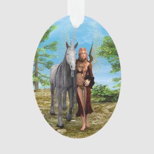 Adorno Hada y Unicornio