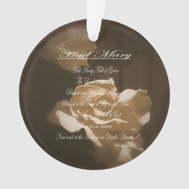 Adorno Hail Mary Prayer (Anverso)