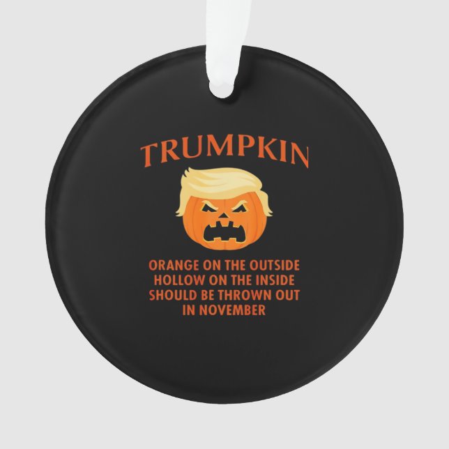 Adorno Halloween anti Trumpkin divertido (Anverso)