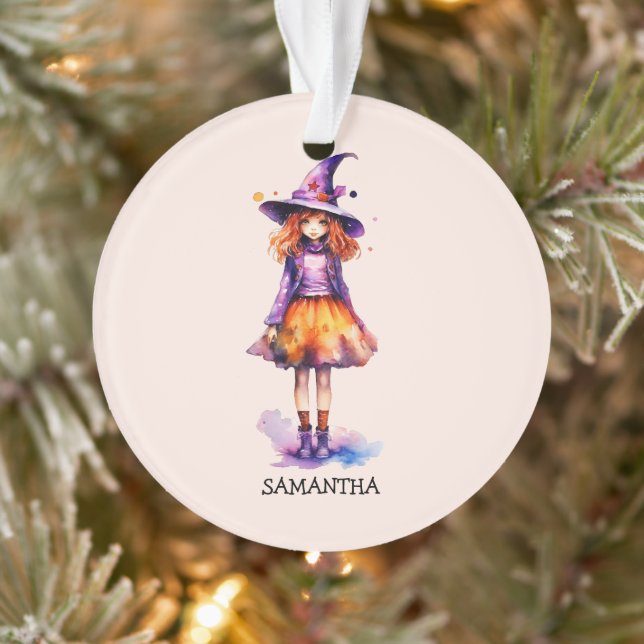 Adorno Halloween de peluca infantil personalizada (Árbol)