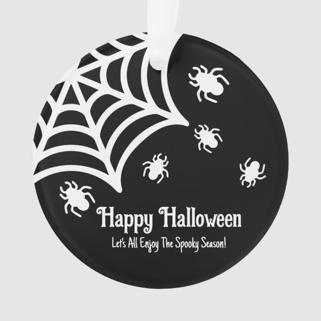 Adorno Halloween de Spiderweb personalizado (Anverso)