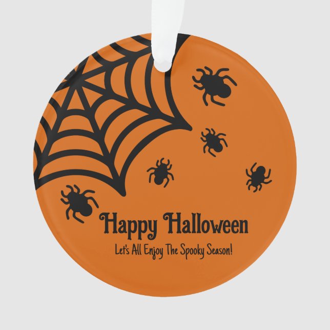 Adorno Halloween de Spiderweb personalizado (Anverso)