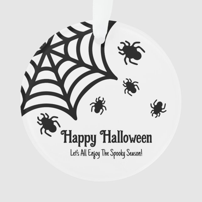 Adorno Halloween de Spiderweb personalizado (Anverso)