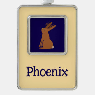 Adorno Halloween Jackalope Trick o Traer nombre personali