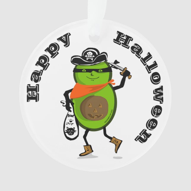 Adorno Halloween Pirate Aguacate (Anverso)