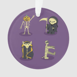 Adorno Halloween Skeleton Dracula Mummy Grim Reaper