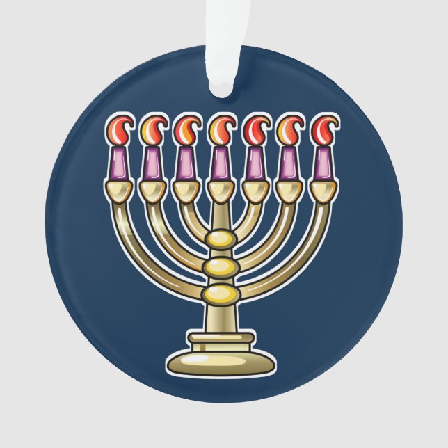 Adorno Hanukkah Menorah Ornament (Anverso)