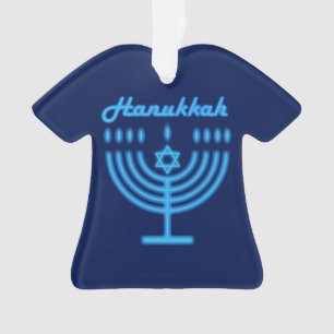 Adorno Hanukkiah Feliz feriado judío en Hanukkah Menorah