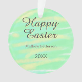 Adorno Happy Easter green yellow pastel gray name year 