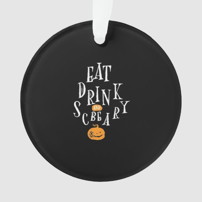 Adorno Happy Halloween Eat Drink And Be Scary Trendy (Anverso)