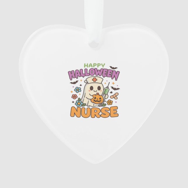 Adorno Happy Halloween Nurse Shirt � Cute Spooky Medical  (Anverso)