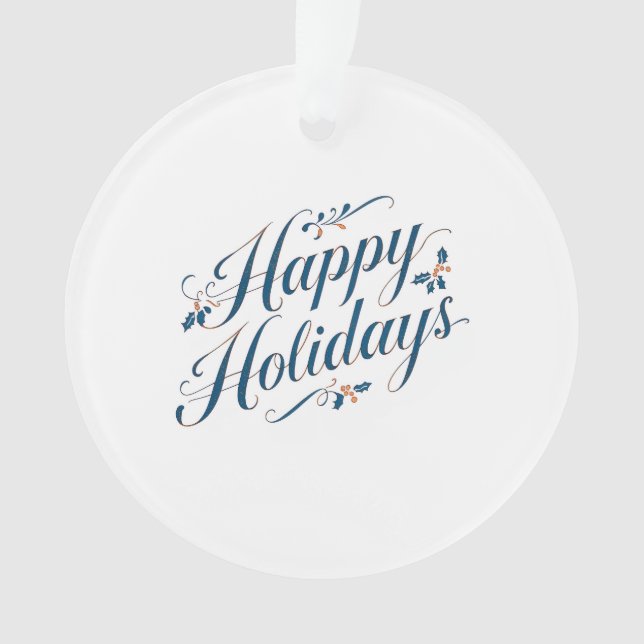 Adorno Happy Holidays Merry Christmas Family New Year (Anverso)