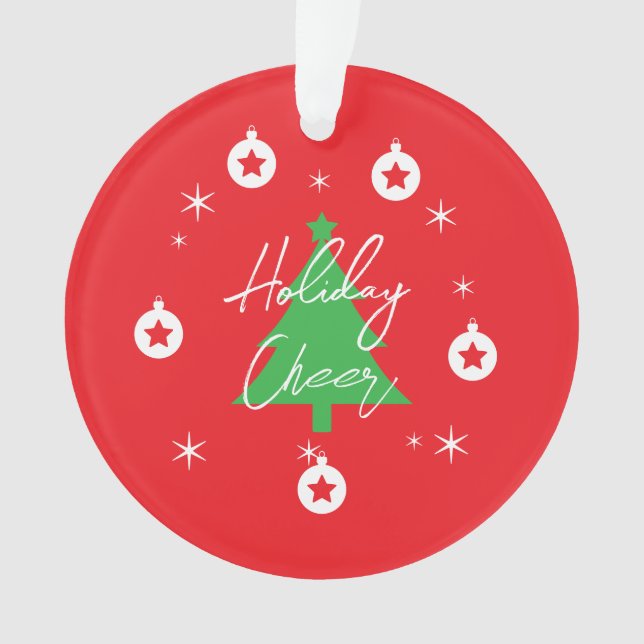 Adorno Happy Holidays Merry Christmas New Year (Anverso)