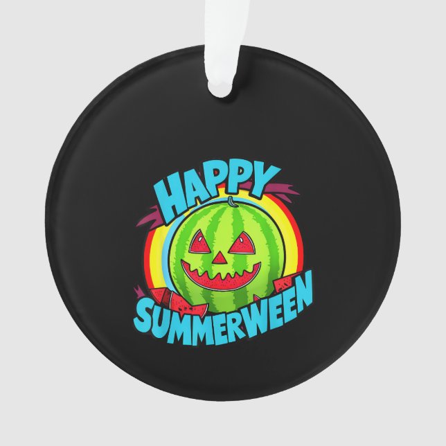 Adorno Happy Summerween Summer Watermelon Jack-O-Lantern (Anverso)