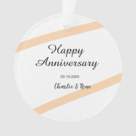 Adorno Happy wedding anniversary orange pastel lines name