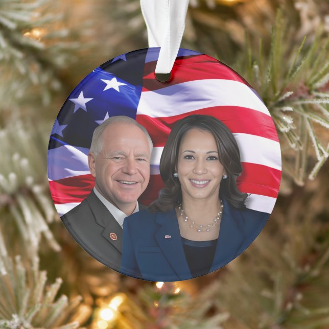 Adorno Harris Waltz Photo 2024 - Kamala Harris Tim Waltz (Árbol)