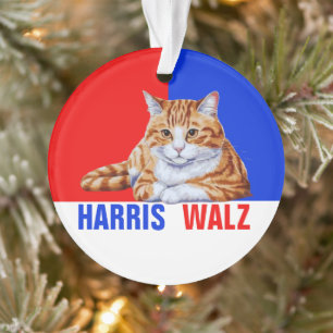 Adorno Harris Walz 2024 Obviamente Cat Red Blue