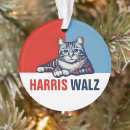 Adorno Harris Walz 2024 Obviamente gato azul rojo