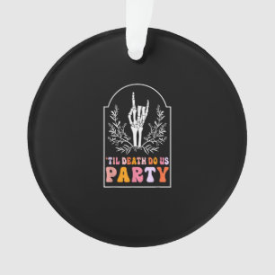 Adorno Hasta La Muerte, Fiesta Skeleton Retro Groovy Bach