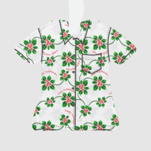 Adorno Hawaiian Holly Mele Kalikimaka Xmas Aloha Shirt