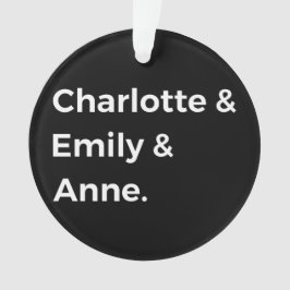 Adorno Hermanas Brontë I - Charlotte & Emily & Anne