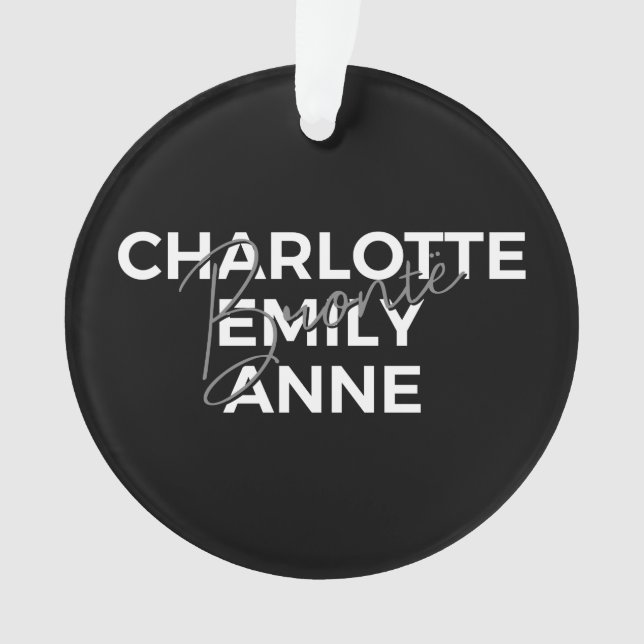 Adorno Hermanas Brontë II - Charlotte & Emily & Anne (Anverso)