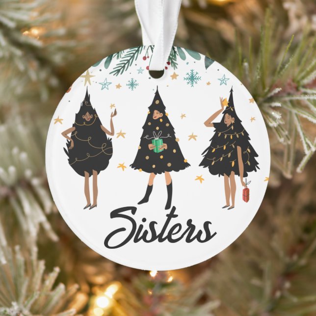 Adorno ¡Hermanas! Mujeres negras, árbol negro de Navidad (Árbol)
