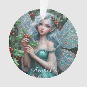 Adorno Hermosa hada de diciembre en Holly