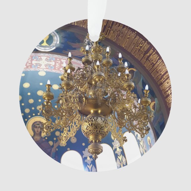 Adorno Hermosa lámpara de araña en la catedral (Anverso)