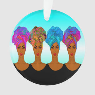 Adorno Hermosa mujer afroamericana