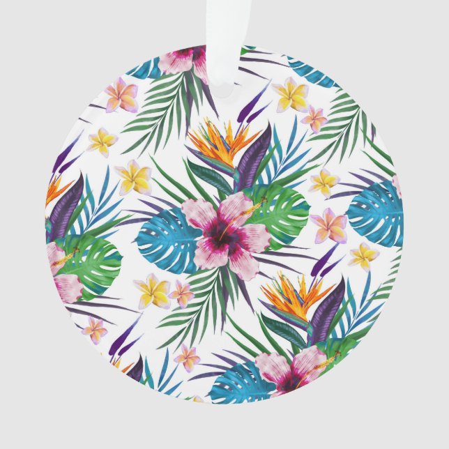 Adorno Hermosas acuarelas de pintura floral tropical (Anverso)