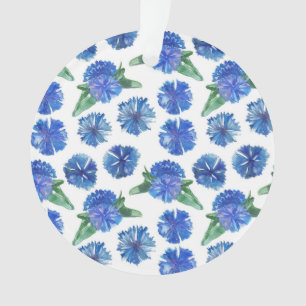 Adorno Hermosas flores azules de color agua