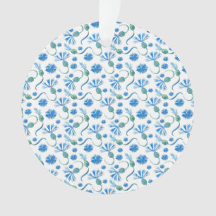 Adorno Hermosas flores de color azul