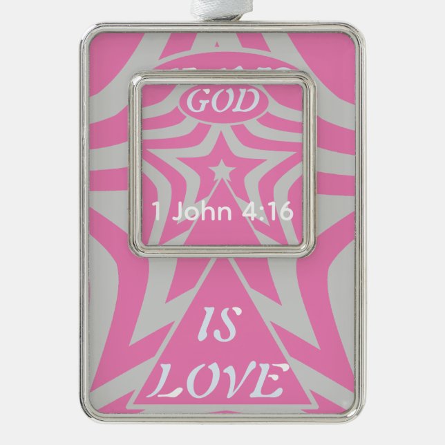 Adorno Hermoso Achempong Dios Es Amor Estrella Rosa Paste (Anverso)