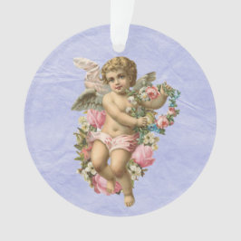 Adorno Hermoso Cherub Vintage / Angel con flores