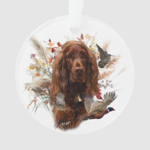 Adorno Hermoso Red Setter Irlandés