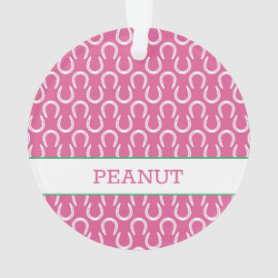 Adorno Herraduras Mascota rosado NOMBRE de caballo Foto K