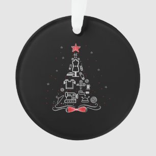 Adorno Herramientas para coser crochet de árbol de navida