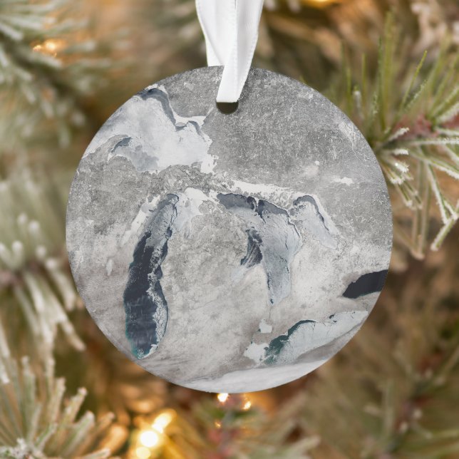 Adorno Hielo En Los Grandes Lagos, Estados Unidos. (Árbol)