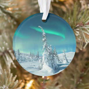 Adorno Hielo y nieve   Luces boreales, Laponia, Finlandia
