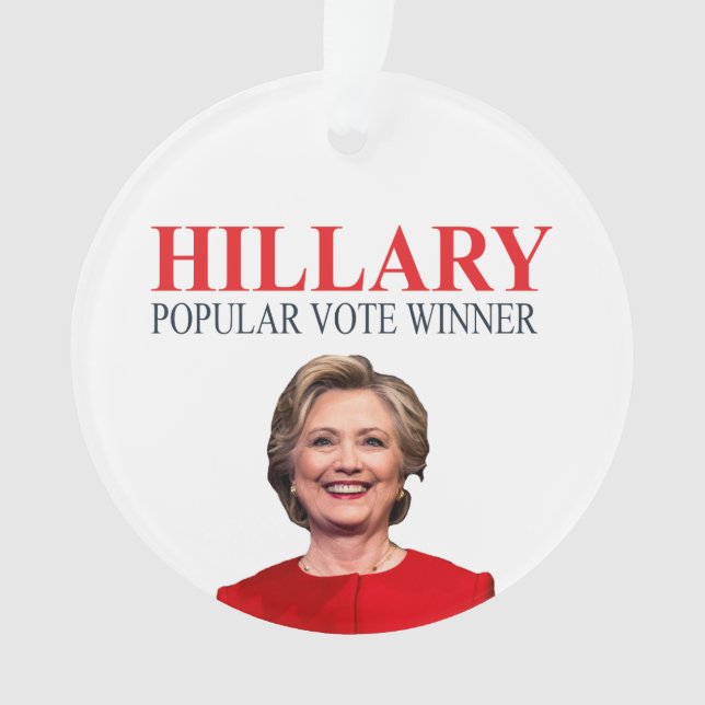 Adorno ¡Hillary, ganador del voto popular! (Anverso)