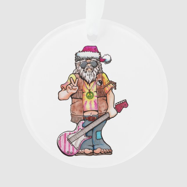 Adorno ¡Hippie Santa dice Guay Yule! (Anverso)