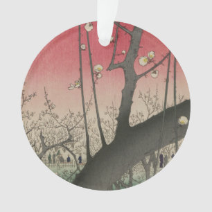 Adorno Hiroshige Finca de ciruelos Kameido: Japonés vinta