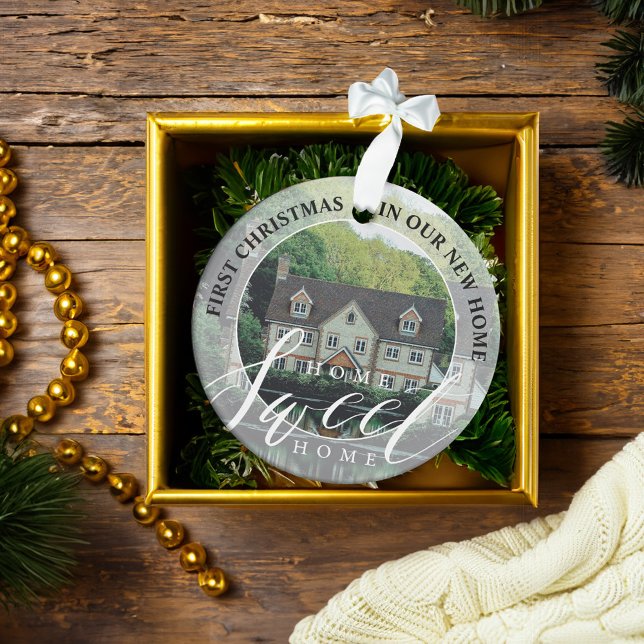 Adorno Hogar Dulce Hogar Nuevo Hogar 2 Foto Keepsake Orna (Home Sweet Home New Home 2 Photo Keepsake Ornament)