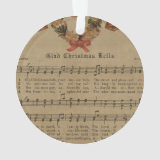Adorno Hoja de música del villancico del navidad del