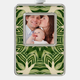 Adorno hojas de palma tropicales botánicas abstractas de 