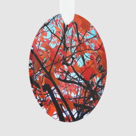 Adorno hojas naranjas